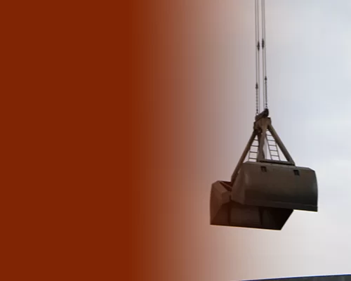 Wire rope clamshell grab