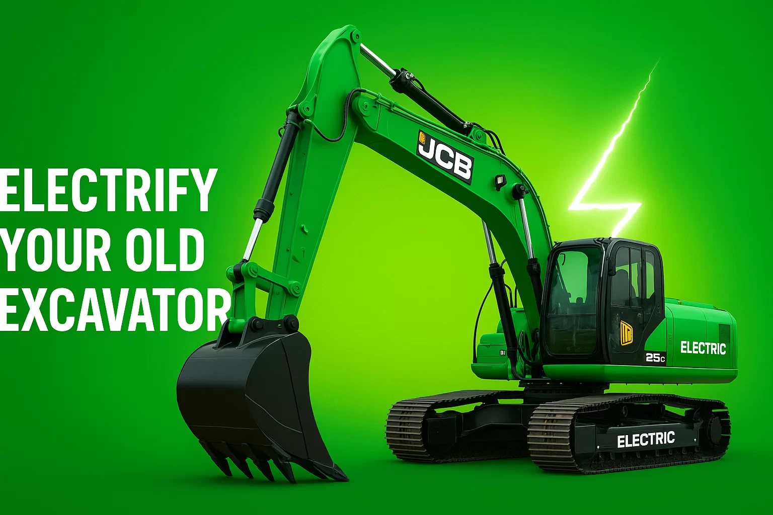 🌿 electrify your old excavator – power the future green! ⚡