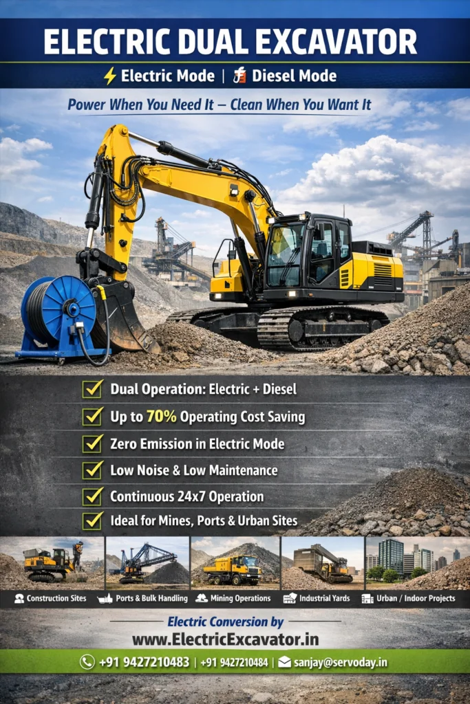 Electric dual excavator