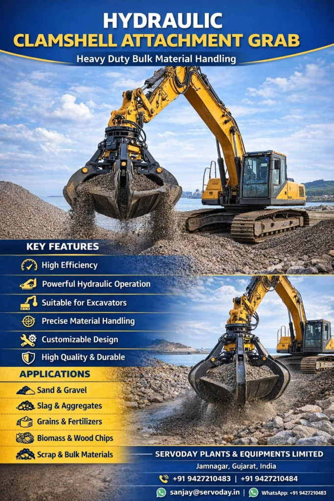 Hydraulic clamshell attachment