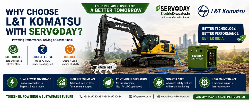 Servoday ElectricExcavator.in Announces Strategic Collaboration with L&T Komatsu