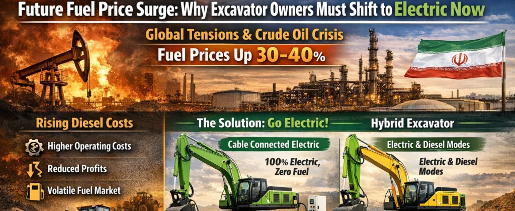 Future fuel price surge: why excavator owners must shift to electric now